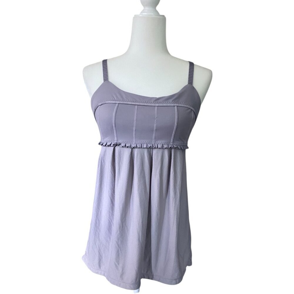Lululemon Priti Babydoll Tank Top with Ruffle Trim Lavender Size 8